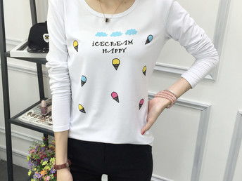 广东广州特价纯棉长袖女T恤 秋装打底衫与日用品批发指南